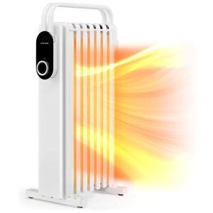 Aquecedor Elétrico a Óleo com 3 Modos Proteção Contra Superaquecimento e Silencioso 1500W 110V GOFLAME Branco