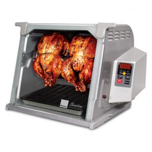 Churrasqueira Grill Rotisserie com Temperatura Ajustável e 3 Modos 110V 1500W Ronco Cinza