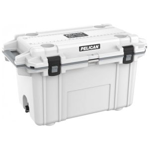 Cooler Térmico Portátil 70 Litros com Alça e Porta Copos Pelican Cinza