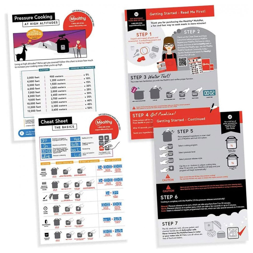 Panela de pressão programável 9 em 1 MultiPot Mealthy 6 Quarts com pote de aço inoxidável, Steamer Basket, acesso instantâneo a receita app. Cozinhe a pressão, cozinhe lentamente, sauté, panela de arroz, iogurte, vapor 110V 5, 68 Litros - Imagem 6