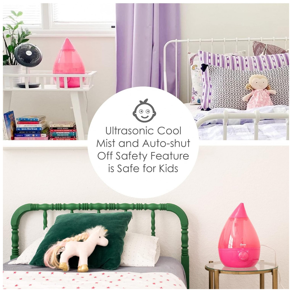 Umidificador Ultrassônico para Quarto com Névoa Fria 37 Litros Cobre 46 m2 Crane Rosa - Imagem 4