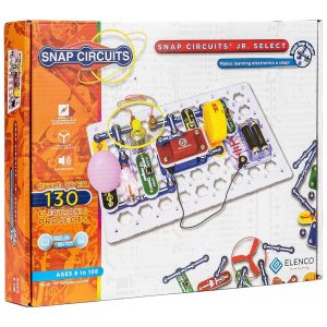 Snap Circuits Jr. Select SC-130 – Kit Educacional de Eletrônica com Mais de 130 Projetos para Crianças a Partir de 8 Anos