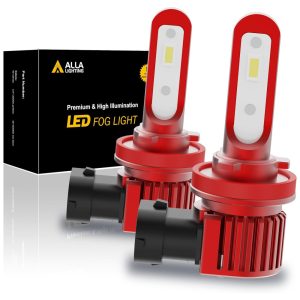 Kit Xenon Lâmpadas LED Branca 5200 Lumens 6000K H8 H16 2 Peças ALLA LIGHTING Alla AL R H11 2600W White Vermelho