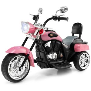 Costzon Moto Elétrica Infantil 6V Recarregável com Sons e Luzes Azul 3 anos