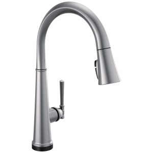Torneira Cozinha com Tecnologia Touch2O e Pulverizador Pull Down Inoxidável Lumicoat Arctic Delta Emmeline 9182T-AR-PR-DST Níquel Escovado