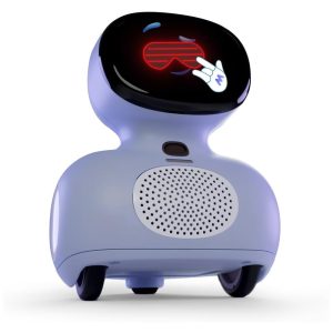 Robô Educacional Miko Mini Roxo com IA de Voz Atividades STEAM Histórias Jogos e Dança Tela Integrada 110V