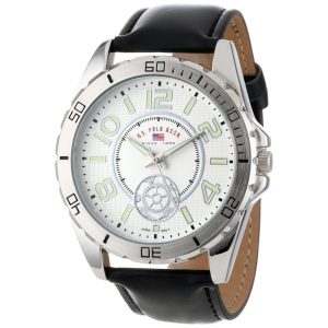 Relógio AnMaclino Homem Pleira de Coro intético Claico U.S. POLO ASSN. US5159 Preto