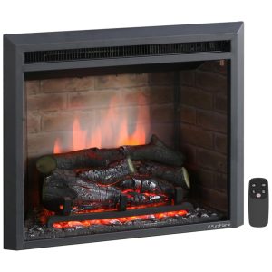 Lareira Elétrica de Embutir A54x62L com Controle Remoto 1500W 110v PURAFLAME EF42D FGF Preto
