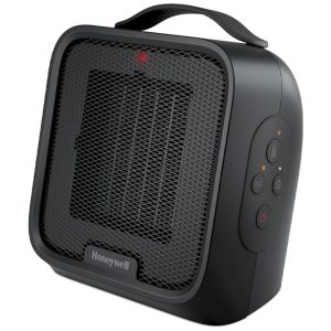 Aquecedor Elétrico de Cerâmica para Espaços Pequenos 900W 110V Honeywell Heat Preto