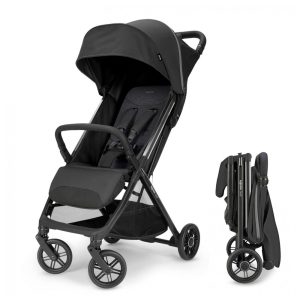 Carrinho de Bebê Inglesina Quid³ Preto Cósmico - Ultraleve 63 kg Compacto Dobrável com Uma Mão Compatível com Bebê Conforto Capota XL UPF 50+