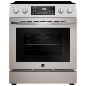 Fogão Kenmore Elétrico com Controle Frontal e 5 Elementos de Cooktop com 7 Opções de Potência de Cozimento Convecção Real Vapor e Autolimpeza