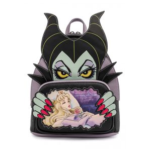 Mochila Escolar Infantil Loungefly Disney Malévola para Crianças a Partir de 12 Anos Preta