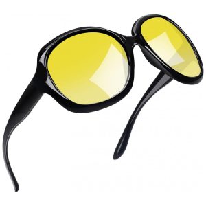 Óculos de Sol Feminino com Proteção UV Joopin B11 Amarelo e Preto
