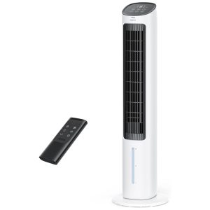 Ventilador 2 em 1 com Ar Frio Evaporativo com 4 Velocidades 3 Modos e Controle Remoto110V 50W Dreo IceWind Branco
