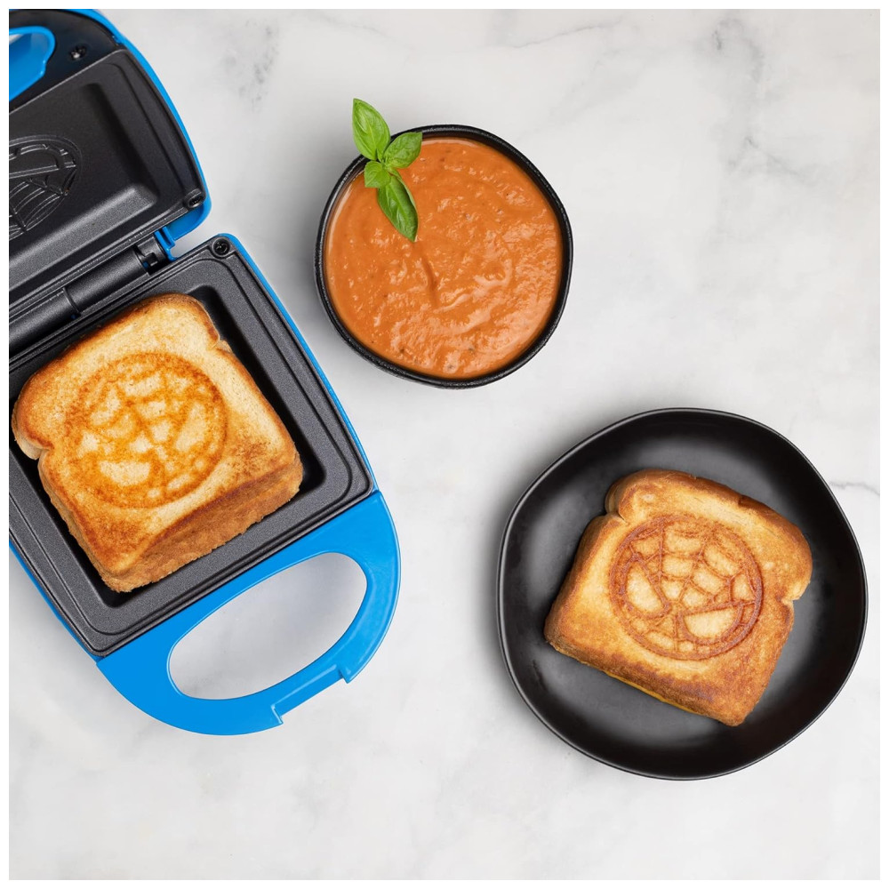 Sanduicheira Tema Homem Aranha com Revestimento Antiaderente 110V 520W Uncanny Brands Azul - Imagem 3