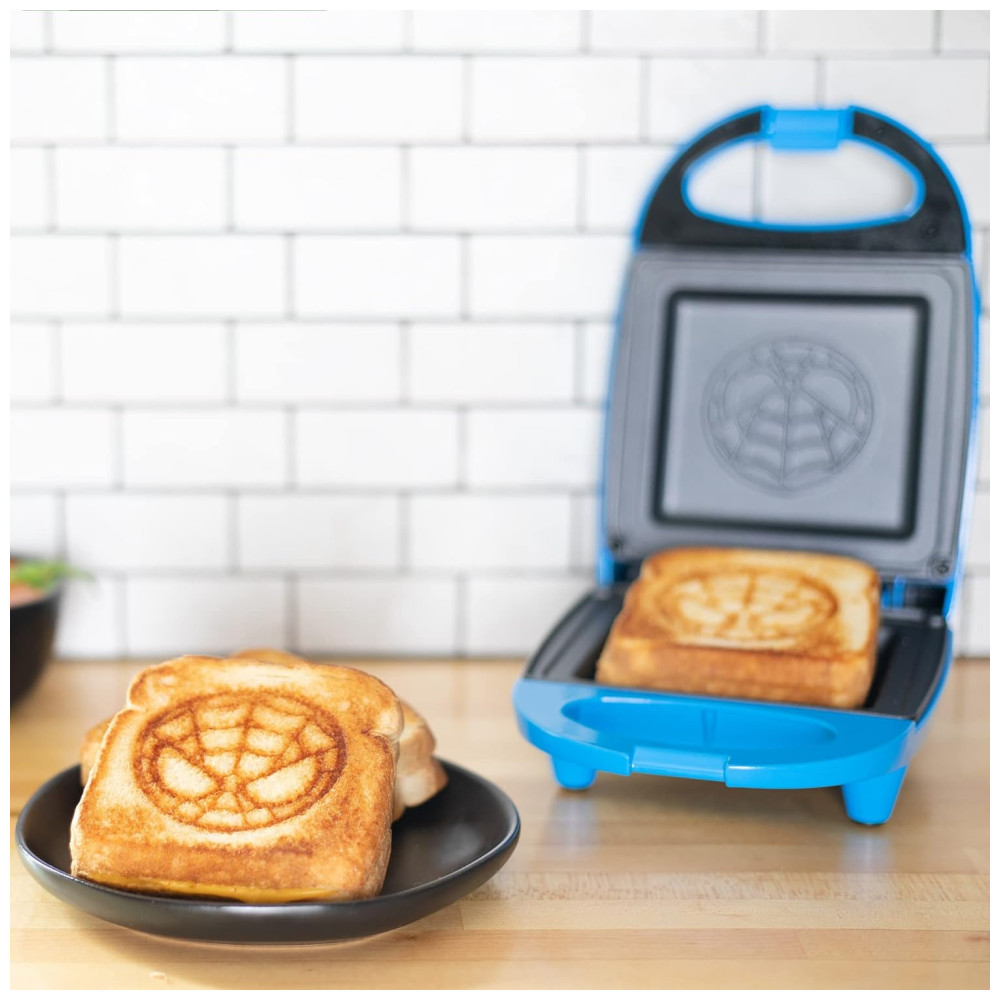 Sanduicheira Tema Homem Aranha com Revestimento Antiaderente 110V 520W Uncanny Brands Azul - Imagem 4