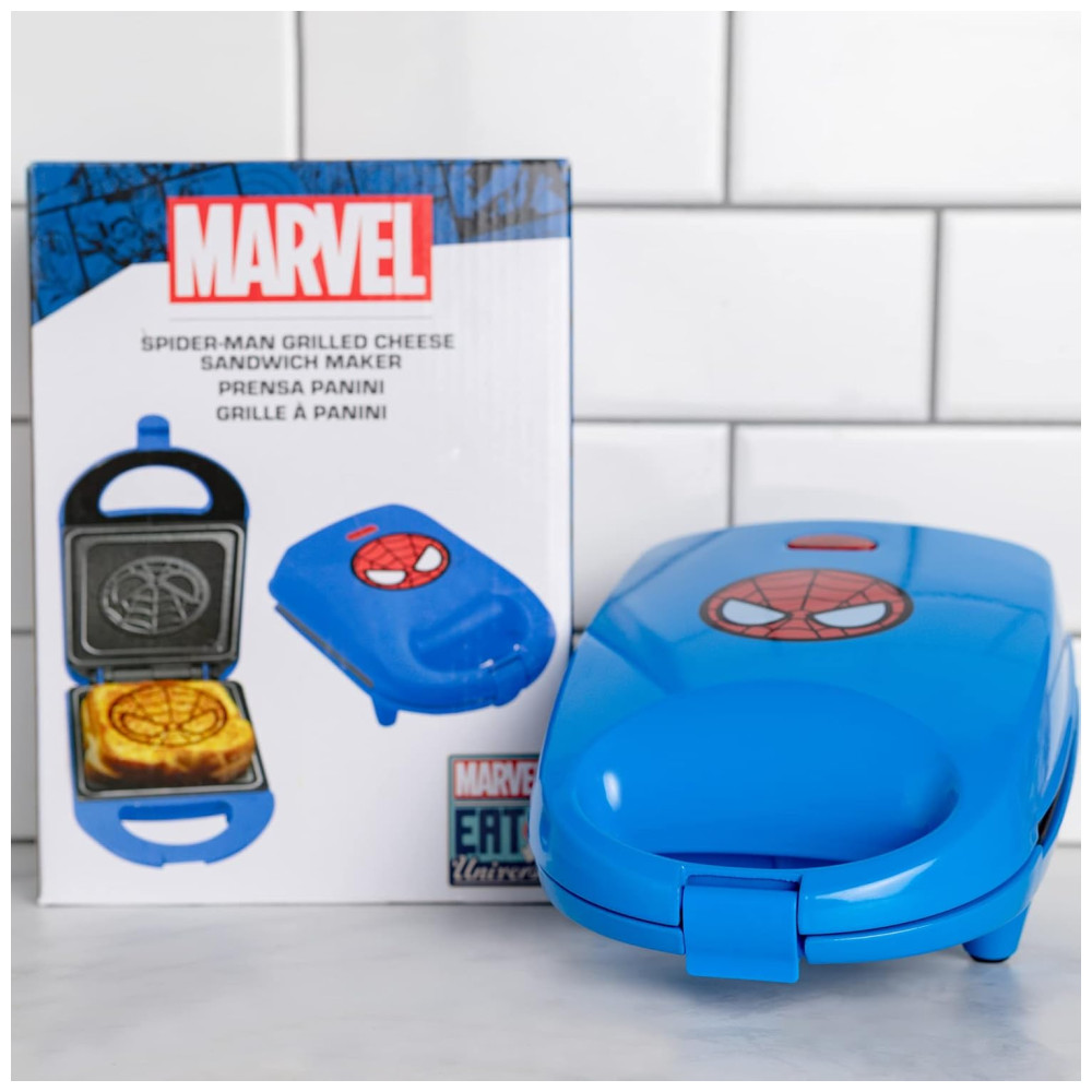 Sanduicheira Tema Homem Aranha com Revestimento Antiaderente 110V 520W Uncanny Brands Azul - Imagem 5