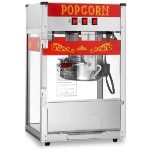 Pipoqueira Elétrica com Panela de 236 mL Produz até 10 Kg Aço Inoxidável 110V 900W Olde Midway Vermelha