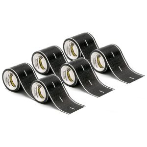 Fita adesiva para montar estradas de brinquedo 6 rolos de 912 metros cada sem resíduos InRoad Toys.