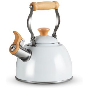 Chaleira de Chá 1.5L com Apito branca ROCKURWOK Branco