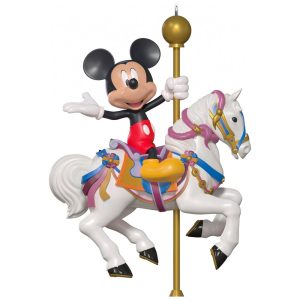Enfeite Natalino Hallmark Keepsake 2025 Disneyland King Arthur Carrousel com Mickey Plástico 7 x 102 x 32 cm