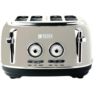 Torradeira Elétrica 4 Fatias com Função Descongelar e Bandejas de Migalhas Removíveis 110V 1500W Haden 75039 Cinza