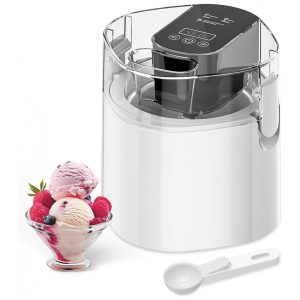 Máquina de Sorvete Vilupvie 142 litros Branco e Preto Tigela Isolante Display LCD Temporizador SU502