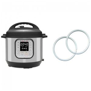 Panela de Pressão Elétrica 7 em 1 8L com 14 Predefinições e Painel de LED 110V 1200W Instant Pot Prata