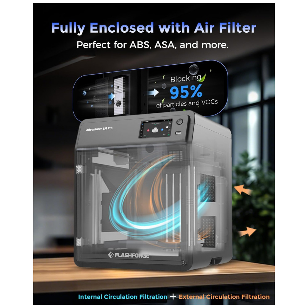 Impressora 3D FLASHFORGE AD5M Pro, Velocidade de Impressão de 600 mm/s CoreXY, Bicos QuickSwap de 0,4 e 0,6 mm a 280°C, - Imagem 5