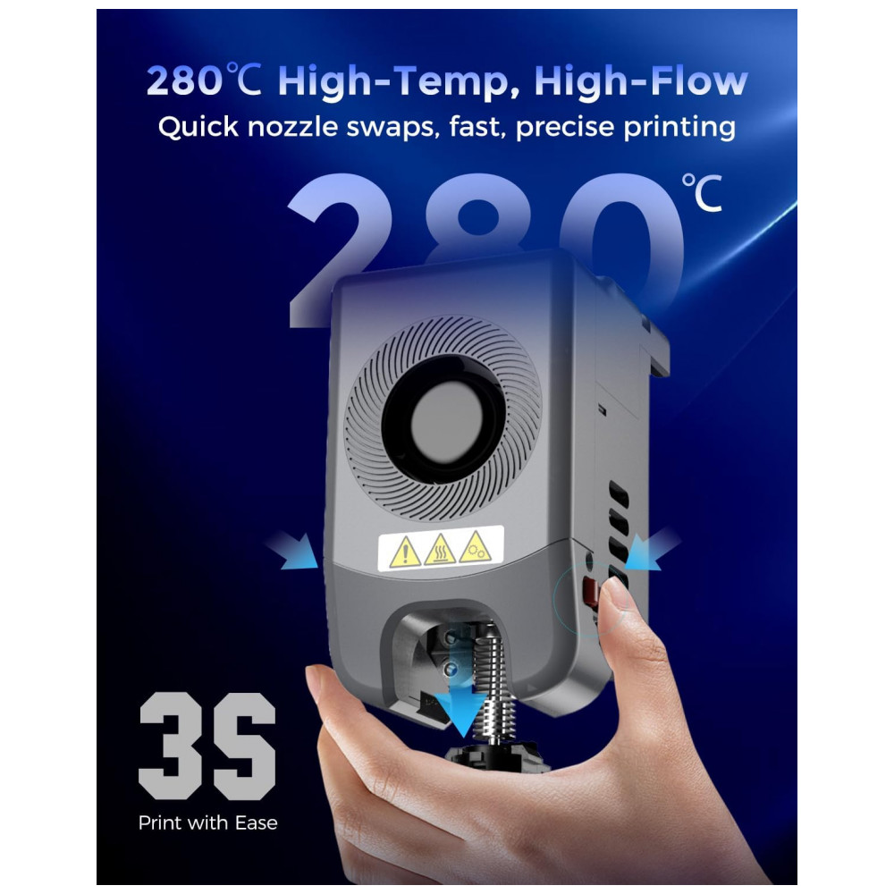 Impressora 3D FLASHFORGE AD5M Pro, Velocidade de Impressão de 600 mm/s CoreXY, Bicos QuickSwap de 0,4 e 0,6 mm a 280°C, - Imagem 6