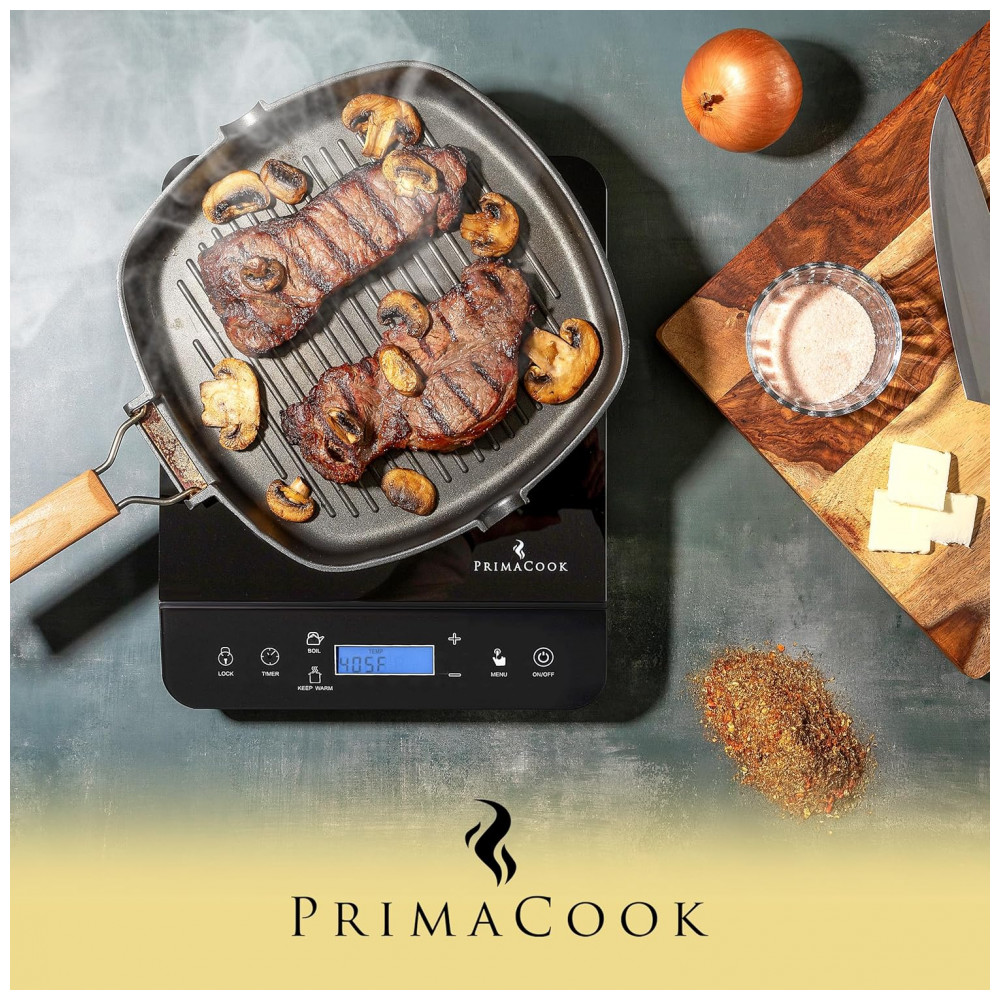 Cooktop de Indução Portátil PRIMACOOK Single Burner Preto - Aquecimento Rápido e Seguro para Culinária Gourmet - Imagem 6