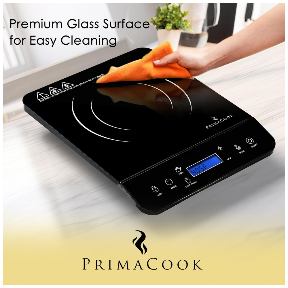 Cooktop de Indução Portátil PRIMACOOK Single Burner Preto - Aquecimento Rápido e Seguro para Culinária Gourmet - Imagem 7