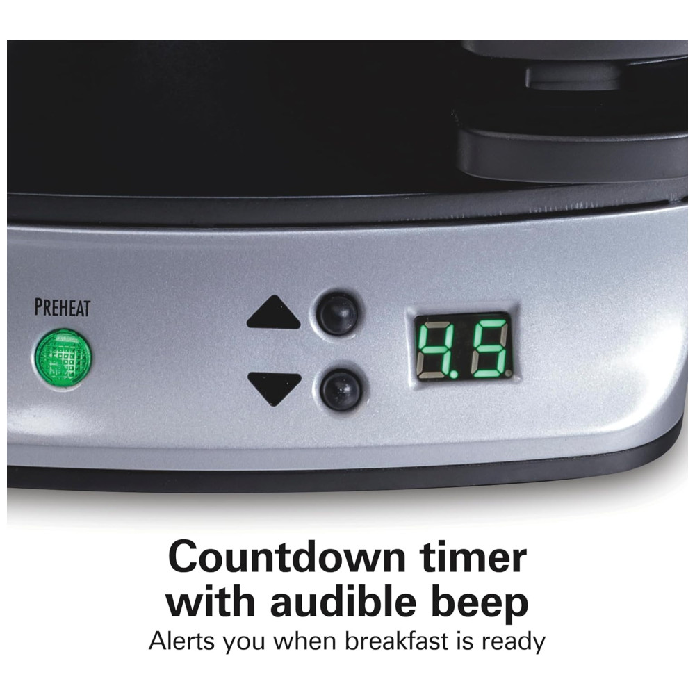 Sanduicheira Dupla Com Cronômetro 1200W 110v HAMILTON BEACH 25490A Prateado - Imagem 6