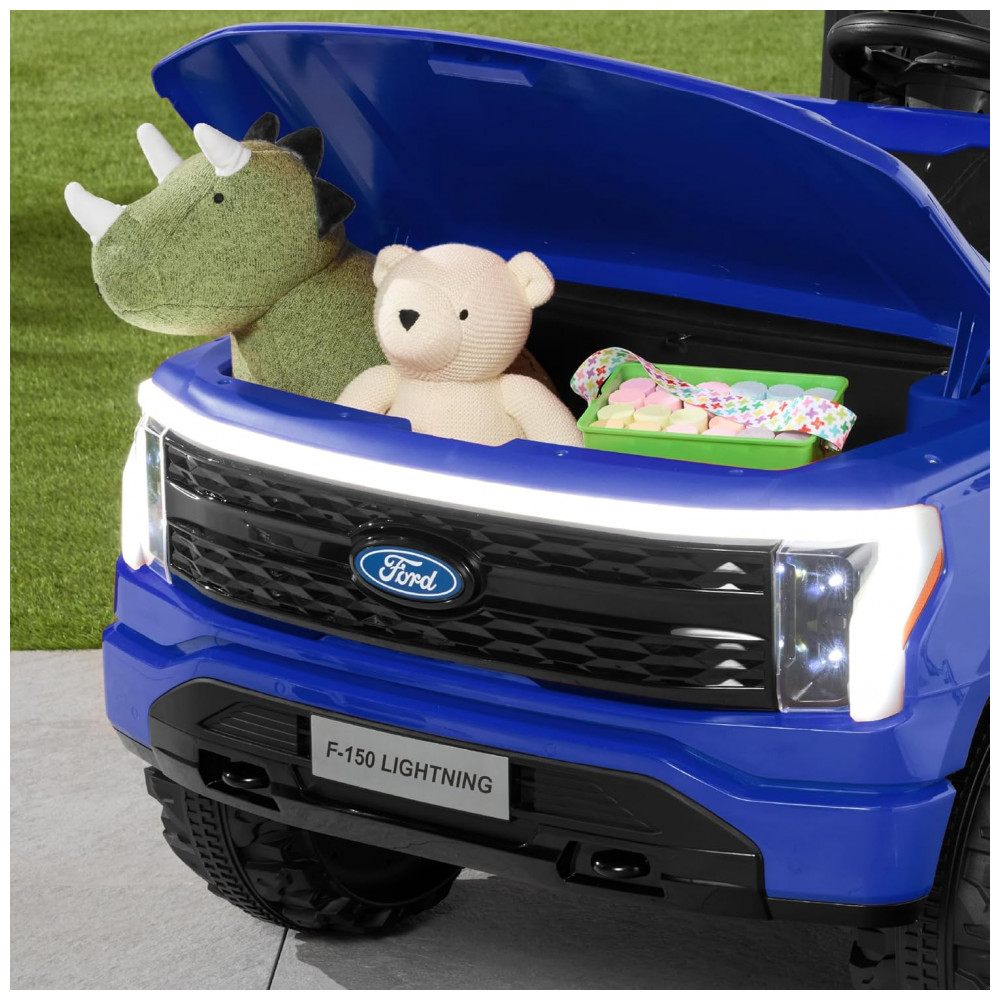 Carro Elétrico Infantil Licenciado Best Choice Products Ford F-150 Lightning 24V Azul, 2 Lugares, com Controle Remoto e Bluetooth, Capacidade de 60 kg - Imagem 8