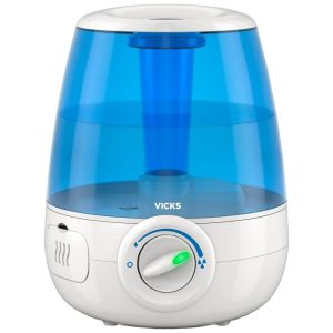Umidificador Ultrassônico Portátil 1.2L com Desligamento Automático Luz de LED VICKS V4600 Branco
