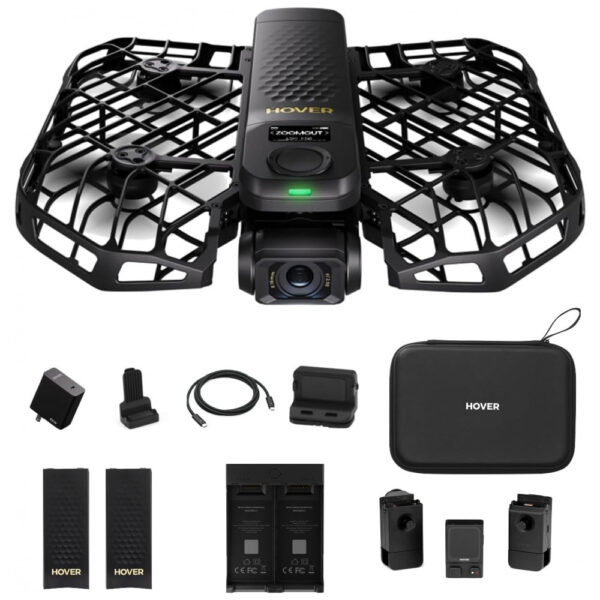 Câmera Voadora X1 PROMAX 8K Action, Drone Dobrável com Câmera, Velocidade de Seguimento de 42 KMH, 10 Modos de Voo Automáticos, HOVERAir