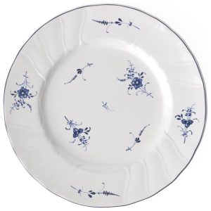 Prato para Salada de 20 cm Elegância e Praticidade em Sua Mesa com Formato Redondo e Material de Porcelana Villeroy Boch Branco e Azul