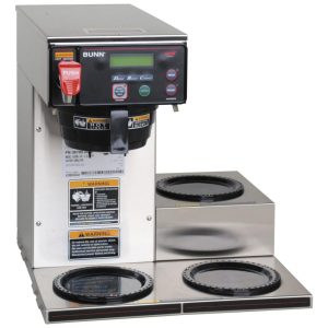 Cafeteira Comercial Automática 12 Xícaras Dupla Voltage 3 Aquecedores Bivolt 1500W Axioma BUNN DV 3 Prata