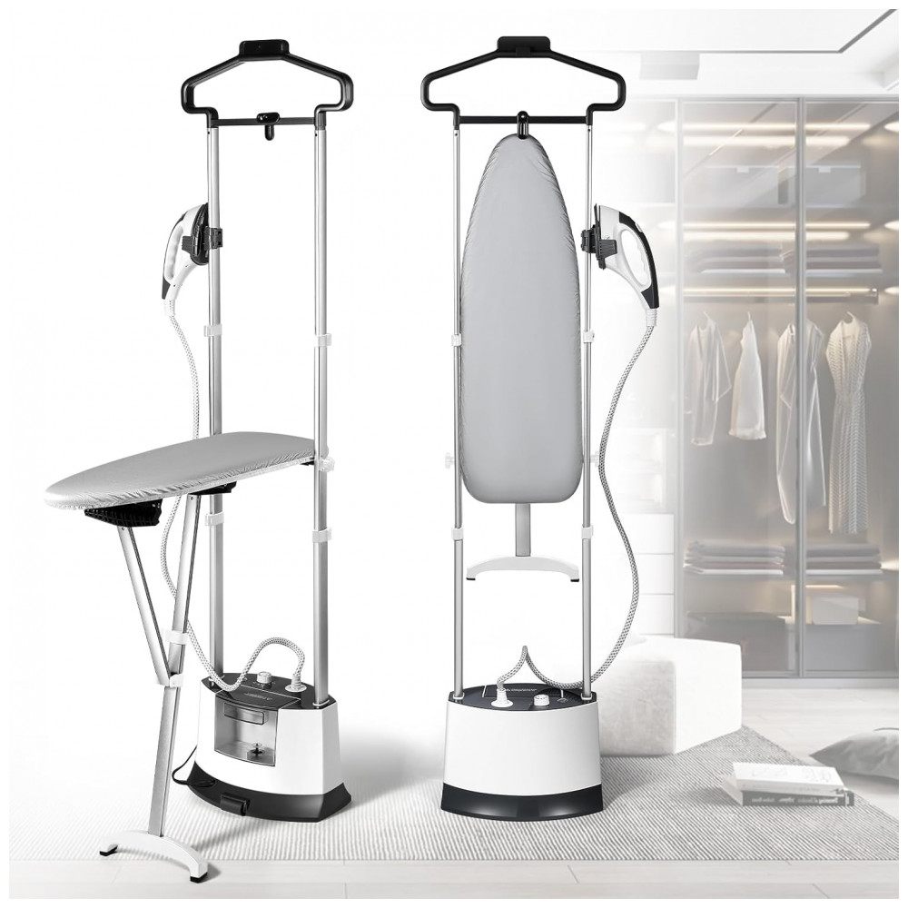 CGOLDENWALL Steamer, Passadeira e Vaporizador Comercial de Roupas Vertical com Opções de Passar a Ferro Pendurado e Plano