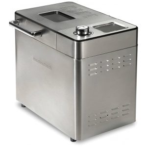 Panificadora com Dispenser Automático de Frutas e Nozes 21 Funções e Capacidade de 900g 1110V 550W Hamilton Beach Prata