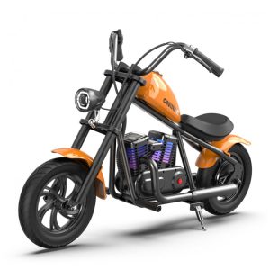 Moto Elétrica Infantil a Bateria 24V 160W com 3 Velocidades Atinge até 16 KM H HYPER GOGO Laranja