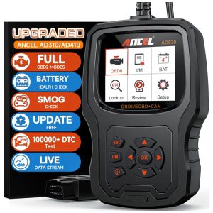 Scanner OBD2 ANCEL AD530 automotivo diagnóstico avançado leitor de falhas bateria grafico 10 funções tela LCD colorida Windows portátil 2 pilhas
