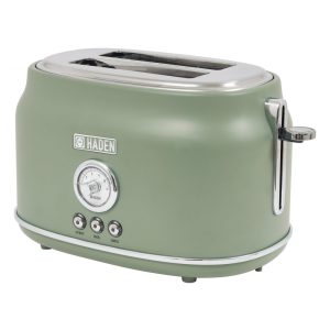 Torradeira HADEN Dorset inox 2 fatias verde cedro com fenda larga e controle de tostagem 900W 110V