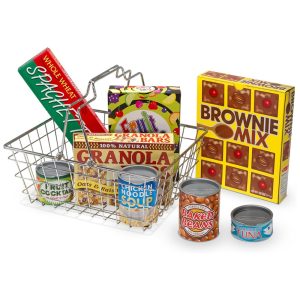 Kit Cesta de Compras Infantil com Produtos Realistas para Crianças Acima de 3 Anos Melissa & Doug
