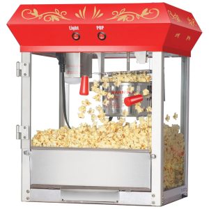 Pipoqueira Elétrica Faz até 53 kg de Pipoca com Panela de 170g Gaveta e Bandeja de Aquecimento 110V 640W Great Northern Popcorn Vermelha