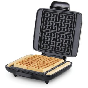 Máquina de Waffle Antiaderente Aço Inoxidável 1200W 110v DASH DNMWM455SL Prateado