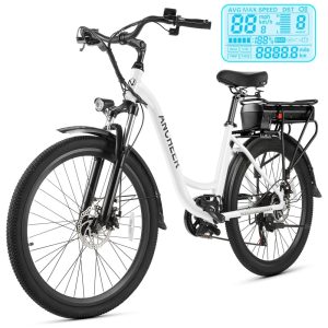 Bicicleta Elétrica ANCHEER para Adultos 48V 500Wh EBike Autonomia de Até 96 Km Bateria Removível Carregamento Rápido Bicicleta Elétrica de 26" pa
