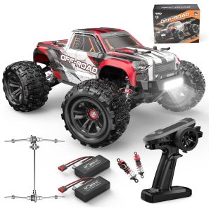 Carro RC de Alta Velocidade Off Road 4x4 Escala 1:16 para Iniciantes MEW4 Vermelho