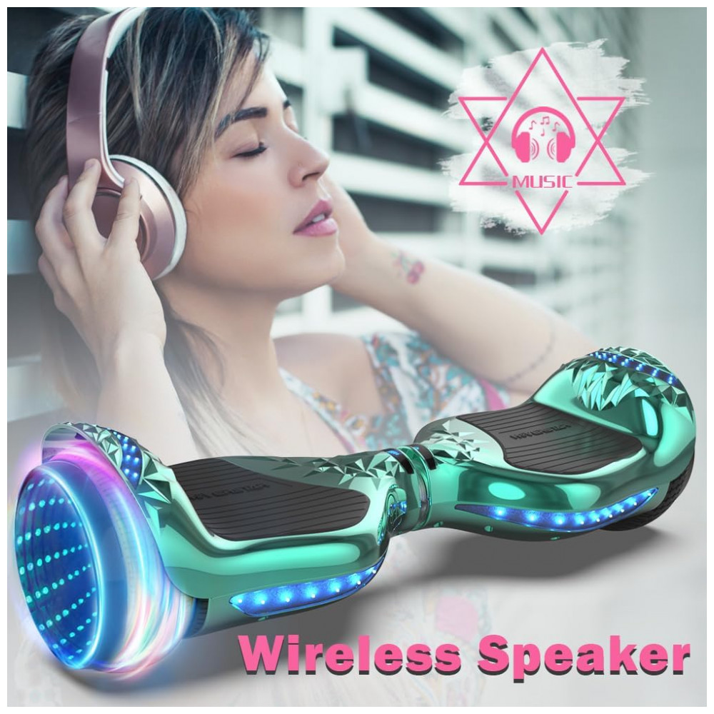 Hoverboard XERATH All Terrain para Adultos, com Alto-falantes Bluetooth, Sistema de Controle Autoequilibrado, Luzes de LED Brilhantes e Rodas Piscante - Imagem 5