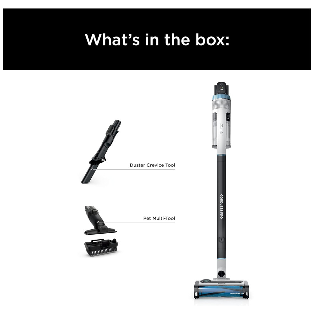 Aspirador de Pó Multifuncional sem Fio com Acessórios 110V Shark IZ562H Pro Azul - Imagem 12